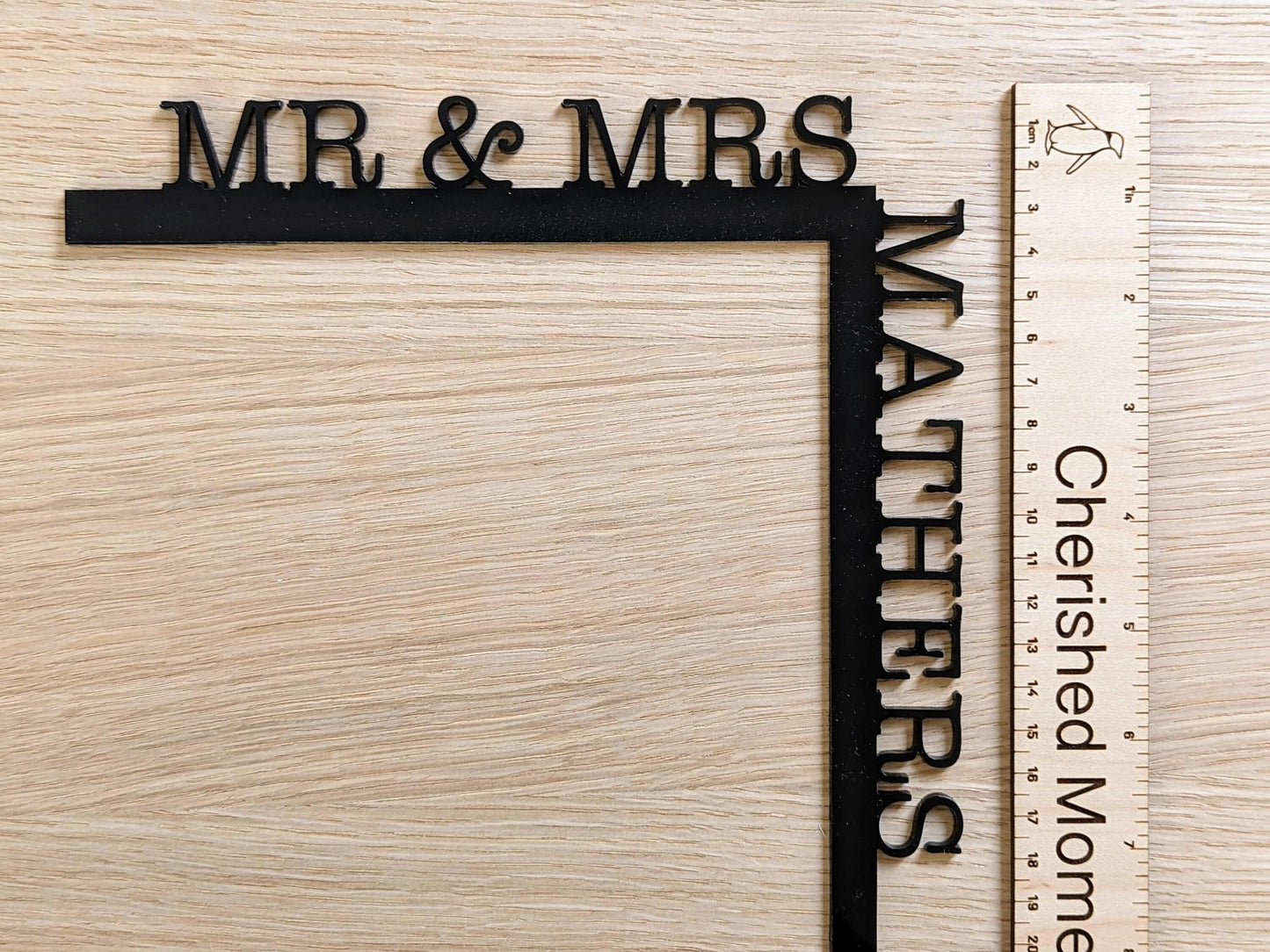 Personalised Mr & Mrs Door Topper – Elegant Acrylic Wedding & Anniversary Gift