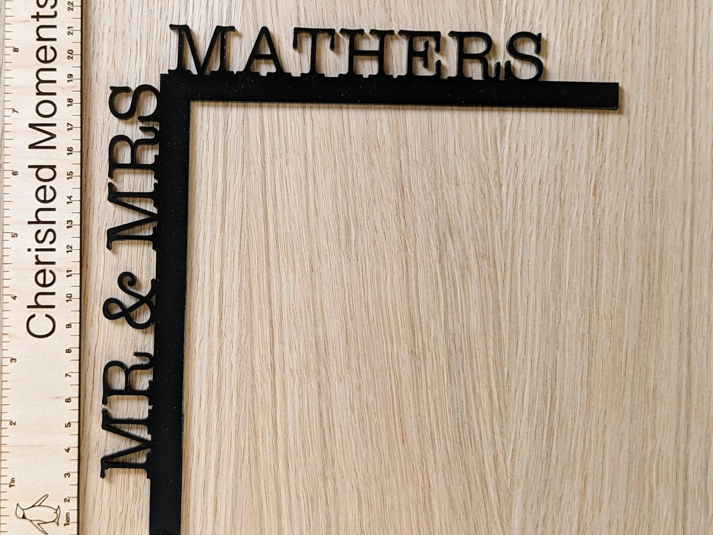 Personalised Mr & Mrs Door Topper – Elegant Acrylic Wedding & Anniversary Gift