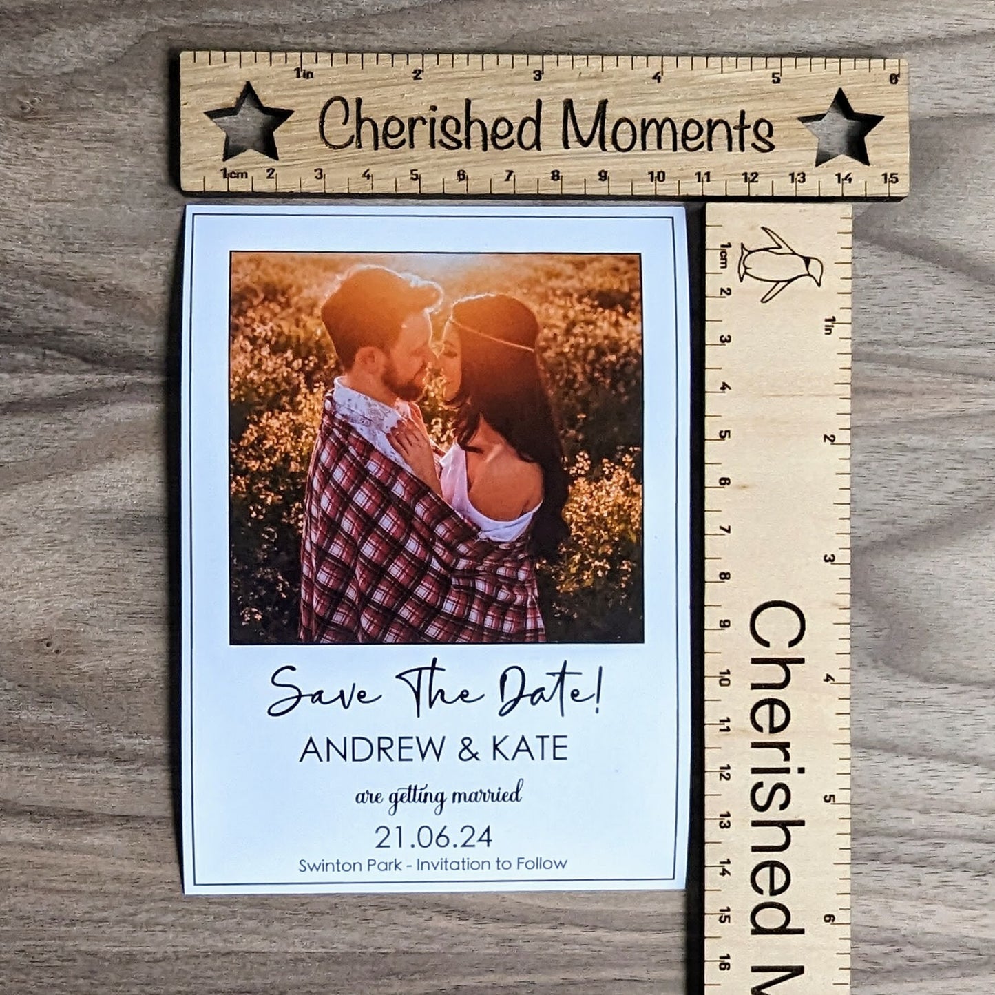 Photo Save The Date Magnet, With Kraft Envelopes