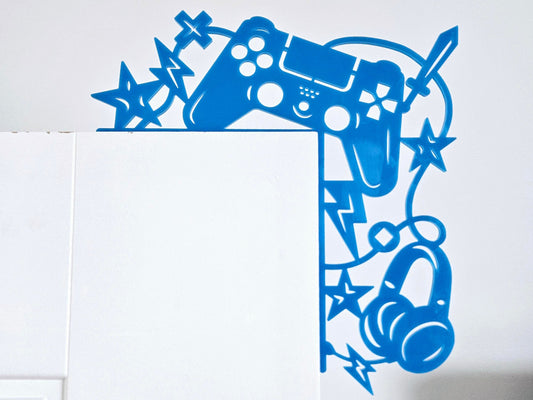 Gamer Room Décor, Door Corner Sign, Gaming Bedroom Decoration, Gift for Him & Teens