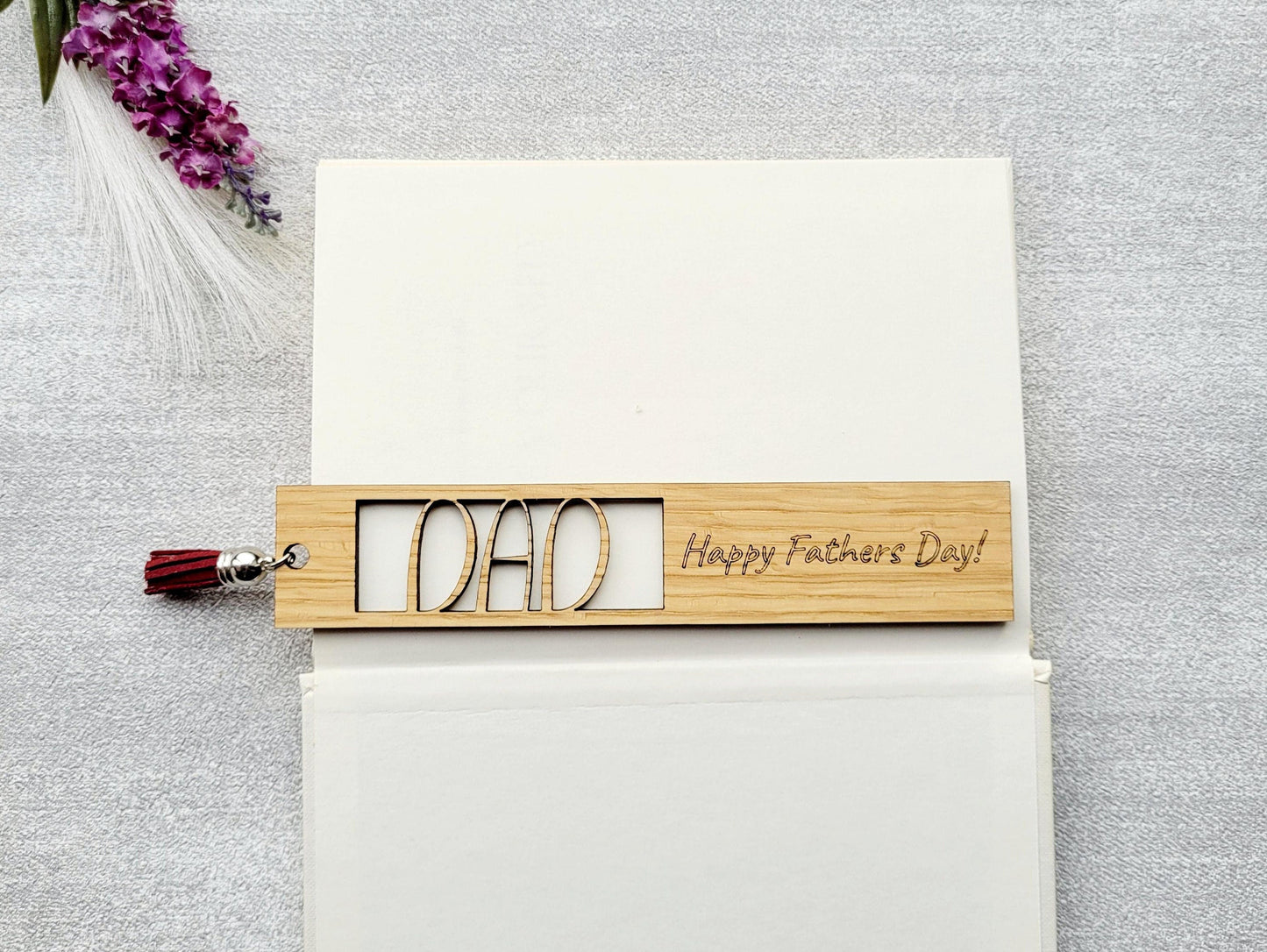 Dad Bookmark, Personalised Wooden Bookmark