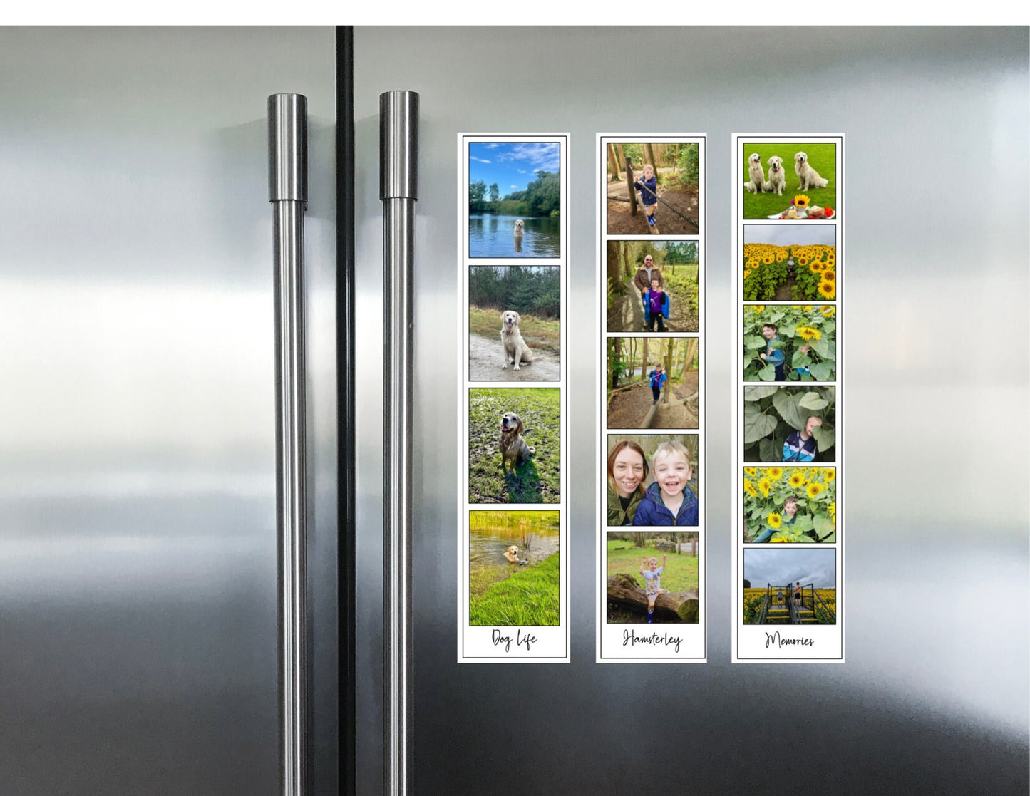 Personalised Photo Strip Magnet – Custom Fridge Magnet with 2-6 Images – Memory Keepsake Gift