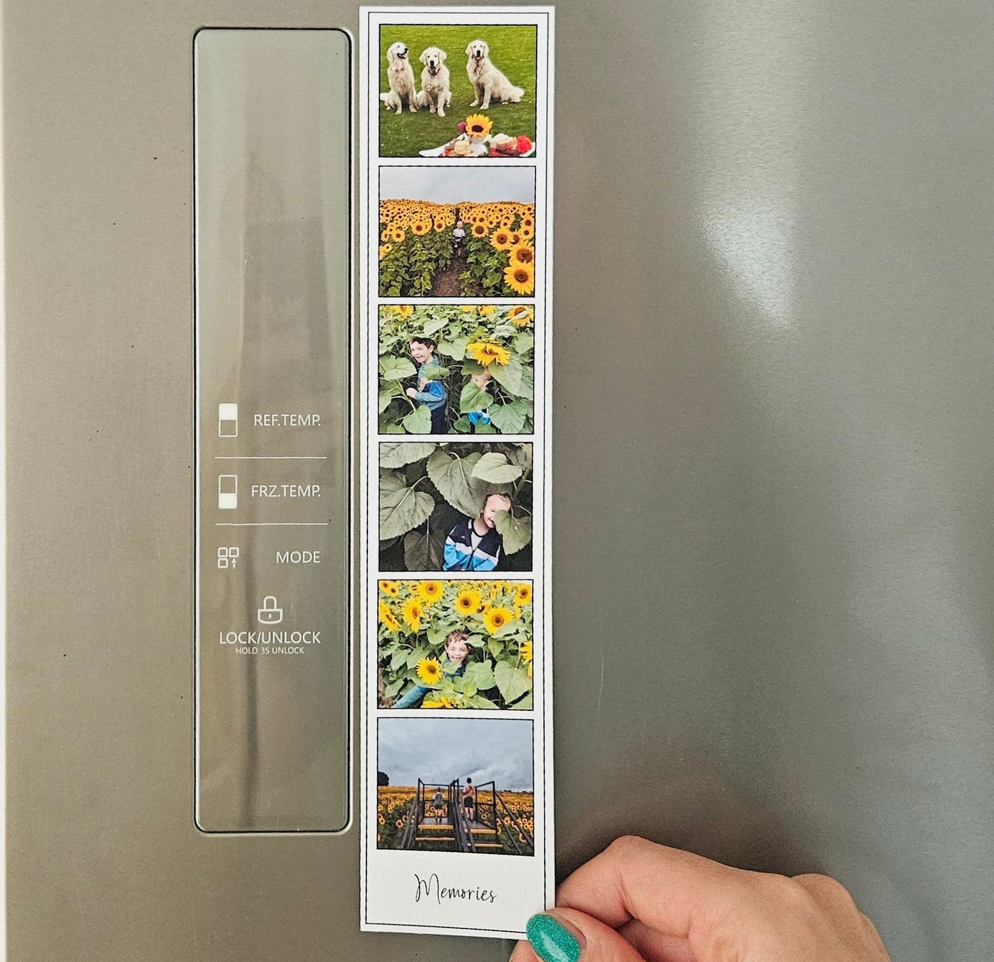 Personalised Photo Strip Magnet – Custom Fridge Magnet with 2-6 Images – Memory Keepsake Gift