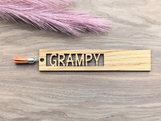Grampy Bookmark, Personalised Wooden Bookmark