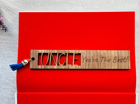 Personalised Uncle Bookmark