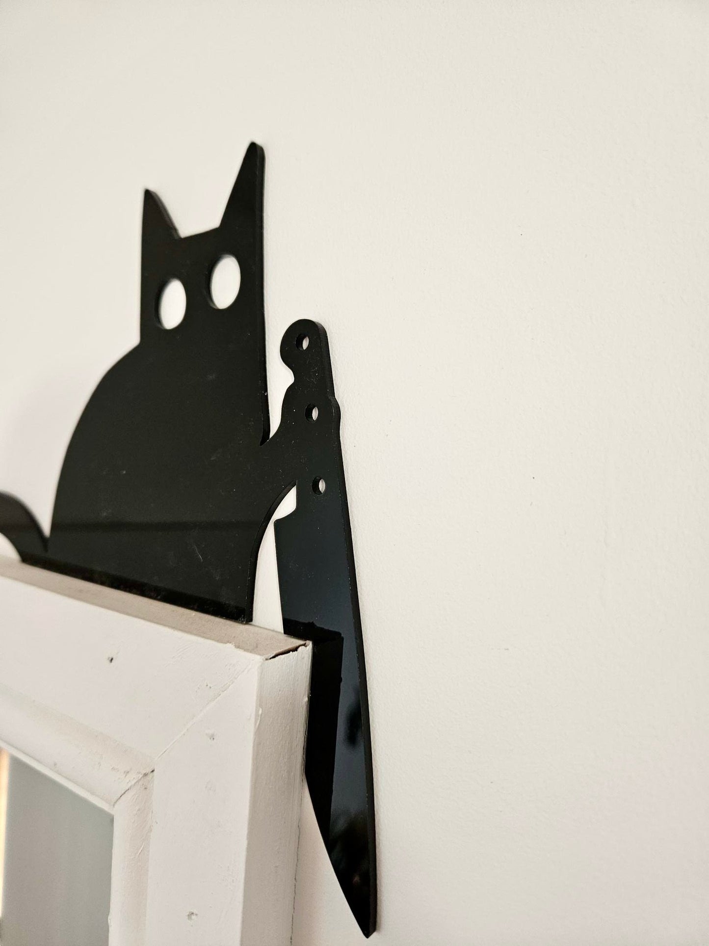 Cat With Knife Door Topper