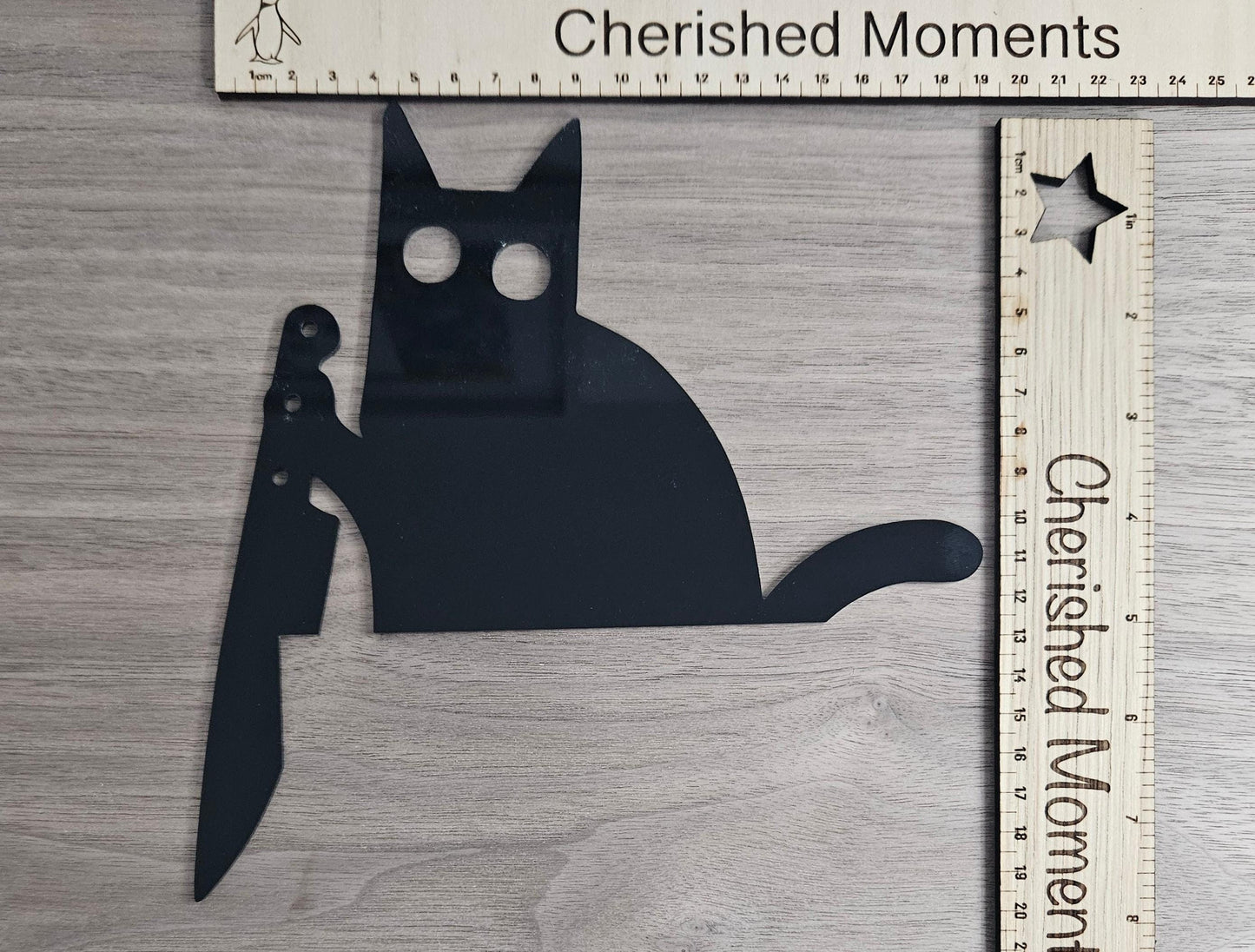 Cat With Knife Door Topper