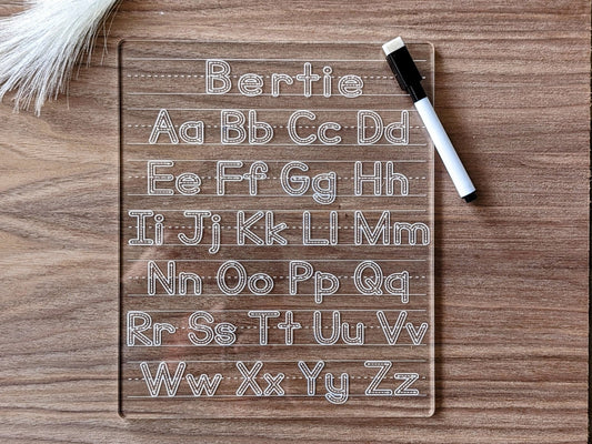 Personalised Alphabet Tracing Board, Kids Learn to Write