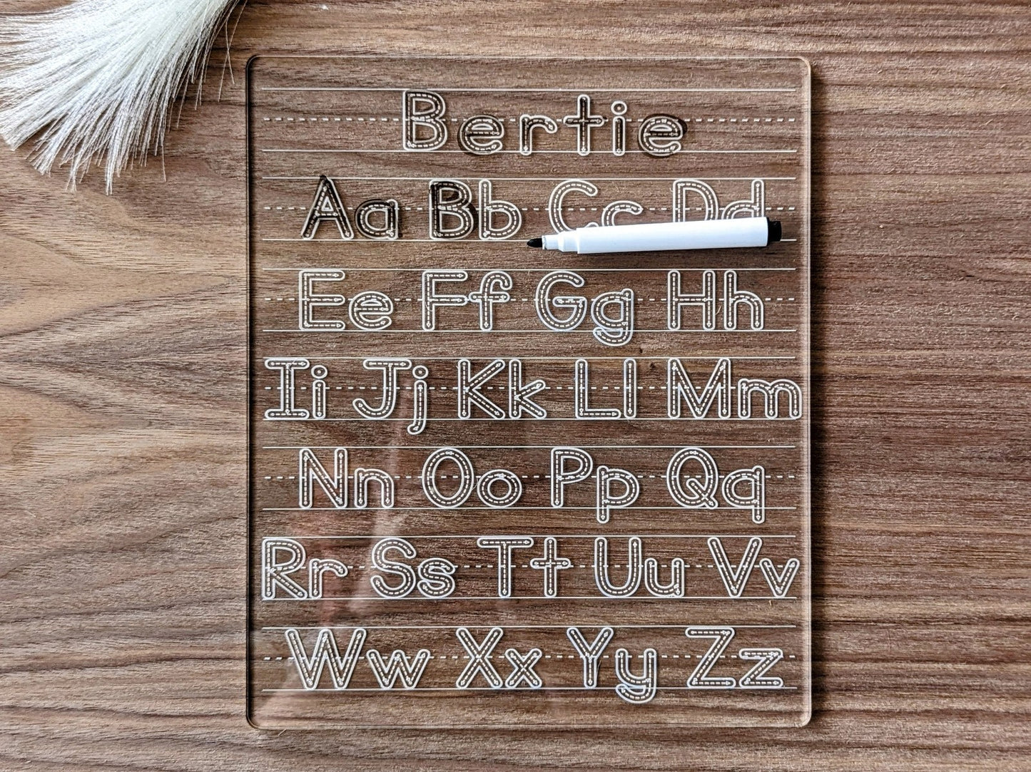 Personalised Alphabet Tracing Board, Kids Learn to Write