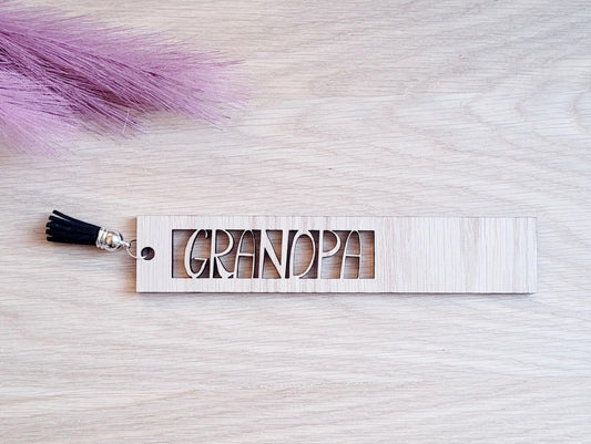 Personalised Wooden Grandpa Bookmark