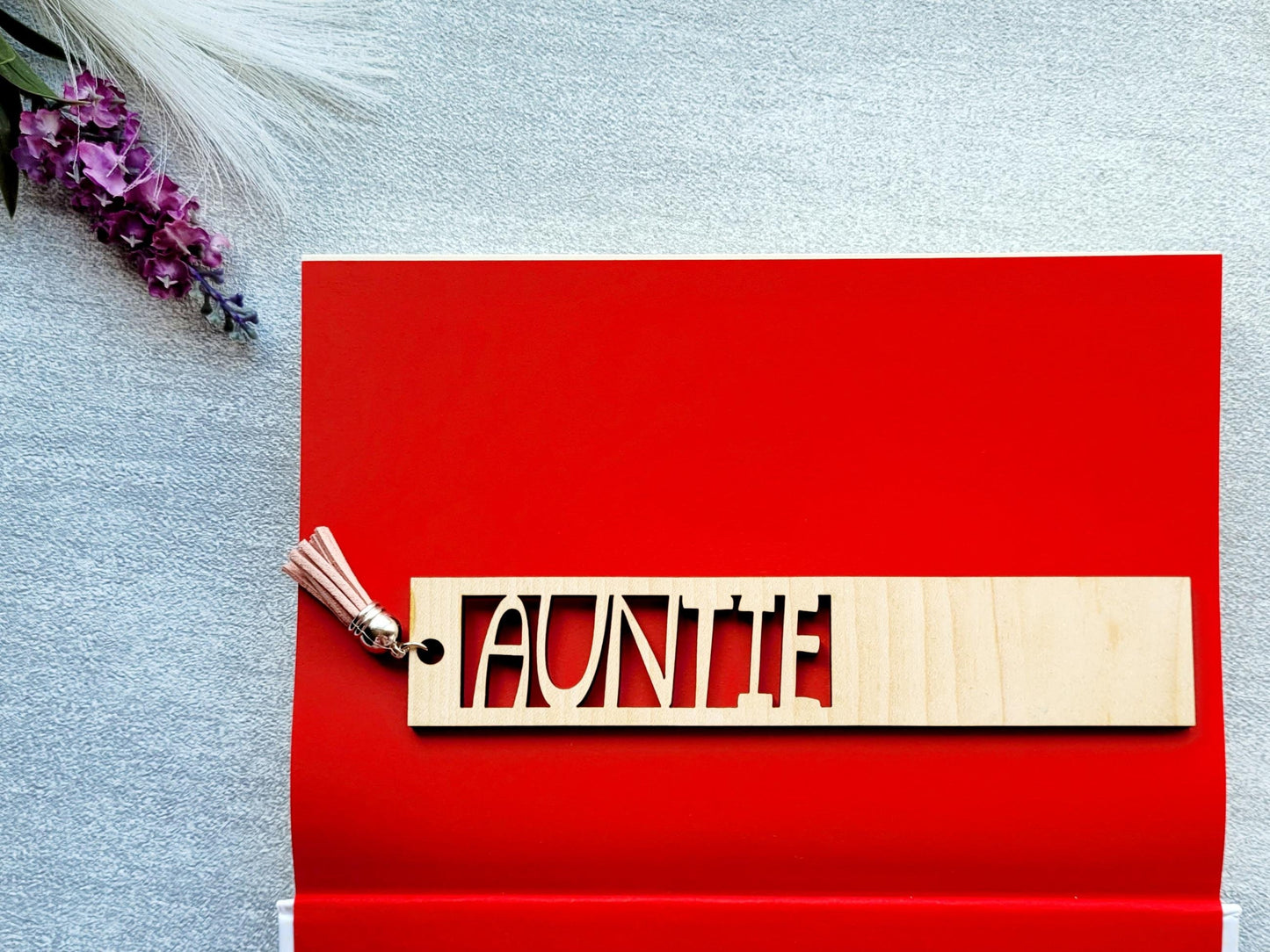 Personalised Auntie Bookmark