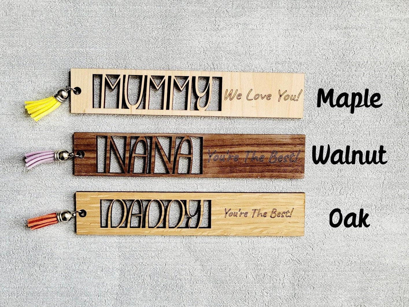 Sister Bookmark, Personalised Wooden Bookmark