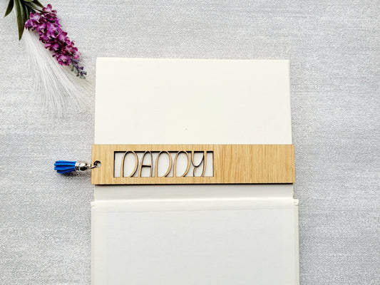 Daddy Bookmark, Personalised Wooden Bookmark