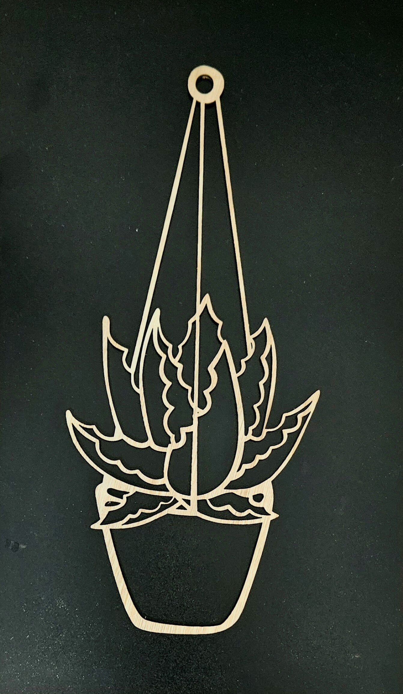 Wooden Plant Wall Art Set of 3 – Unique and Stylish Home Decor, Customizable Sizes & Color