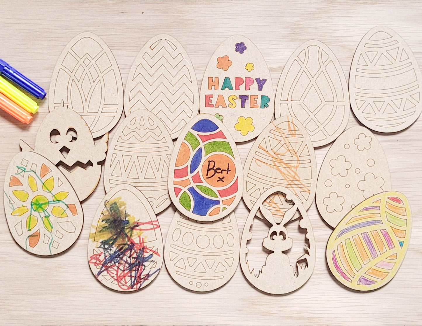 Wooden Easter Crafts, Easter Egg DIY Kit, Kids Activities