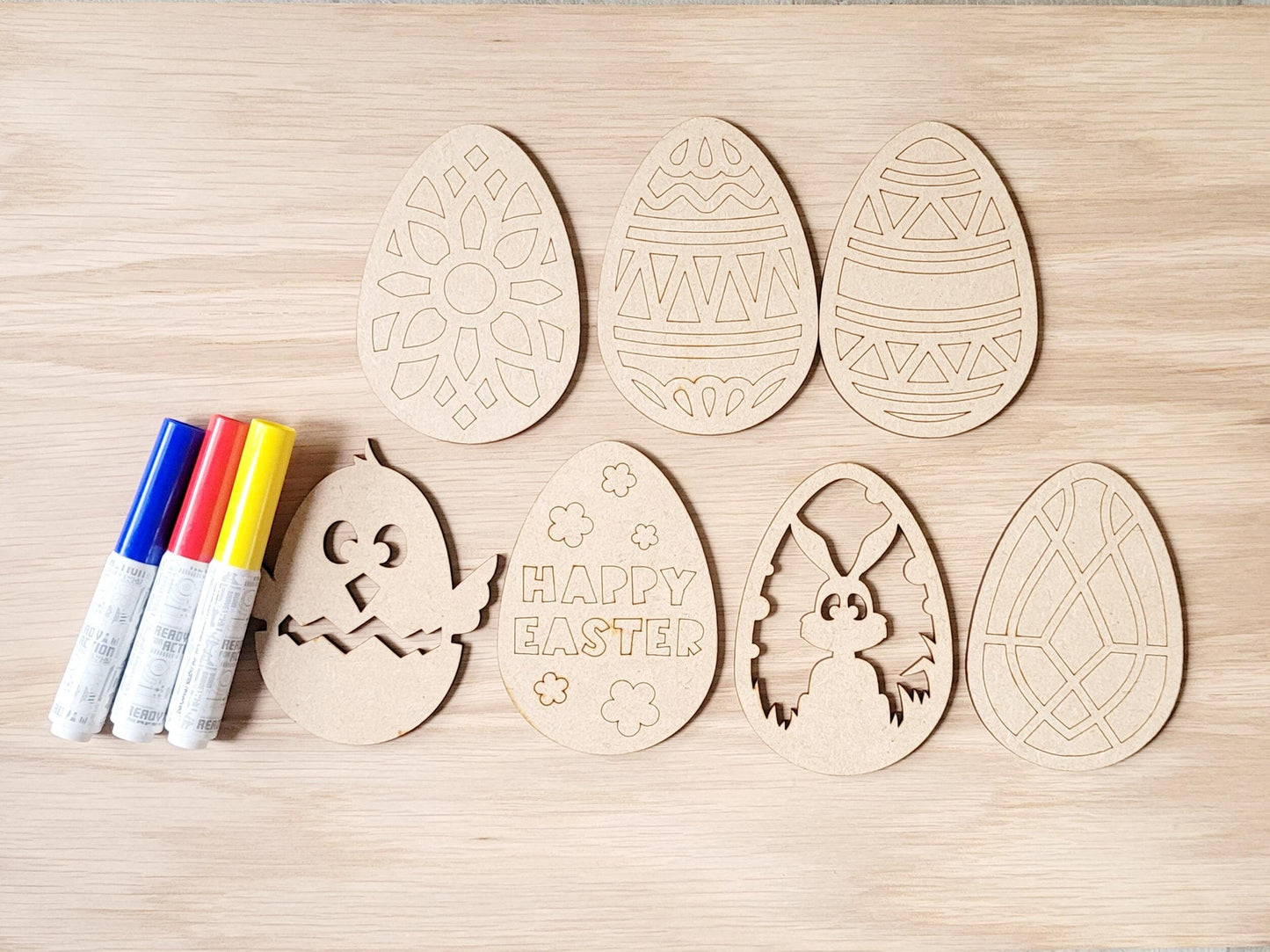 Wooden Easter Crafts, Easter Egg DIY Kit, Kids Activities