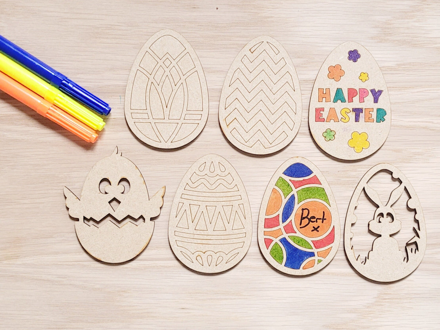 Wooden Easter Crafts, Easter Egg DIY Kit, Kids Activities