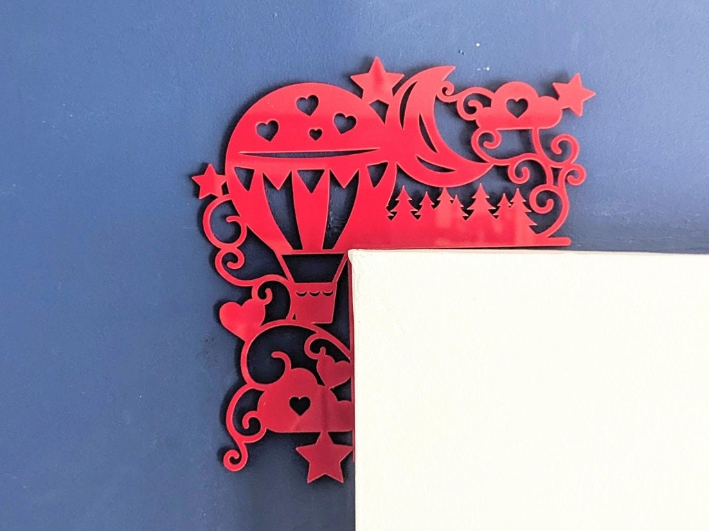 Hot Air Balloon Nursery Décor – Acrylic Door Trim Corner for Baby Rooms, Playrooms & Gift Ideas