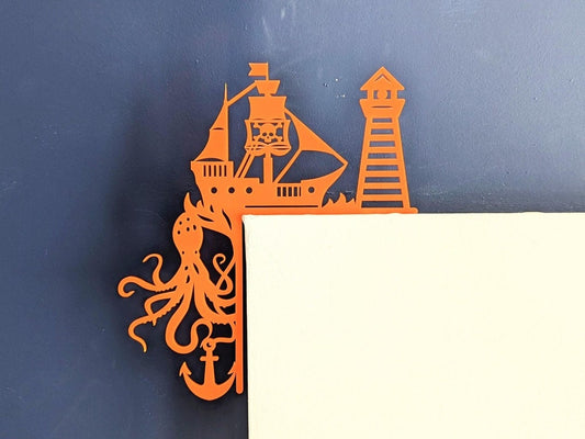 Pirate Ship Door Corner Decor – Acrylic Wall Accent for Nursery, Kids’ Room, Playroom, or Gamer Space