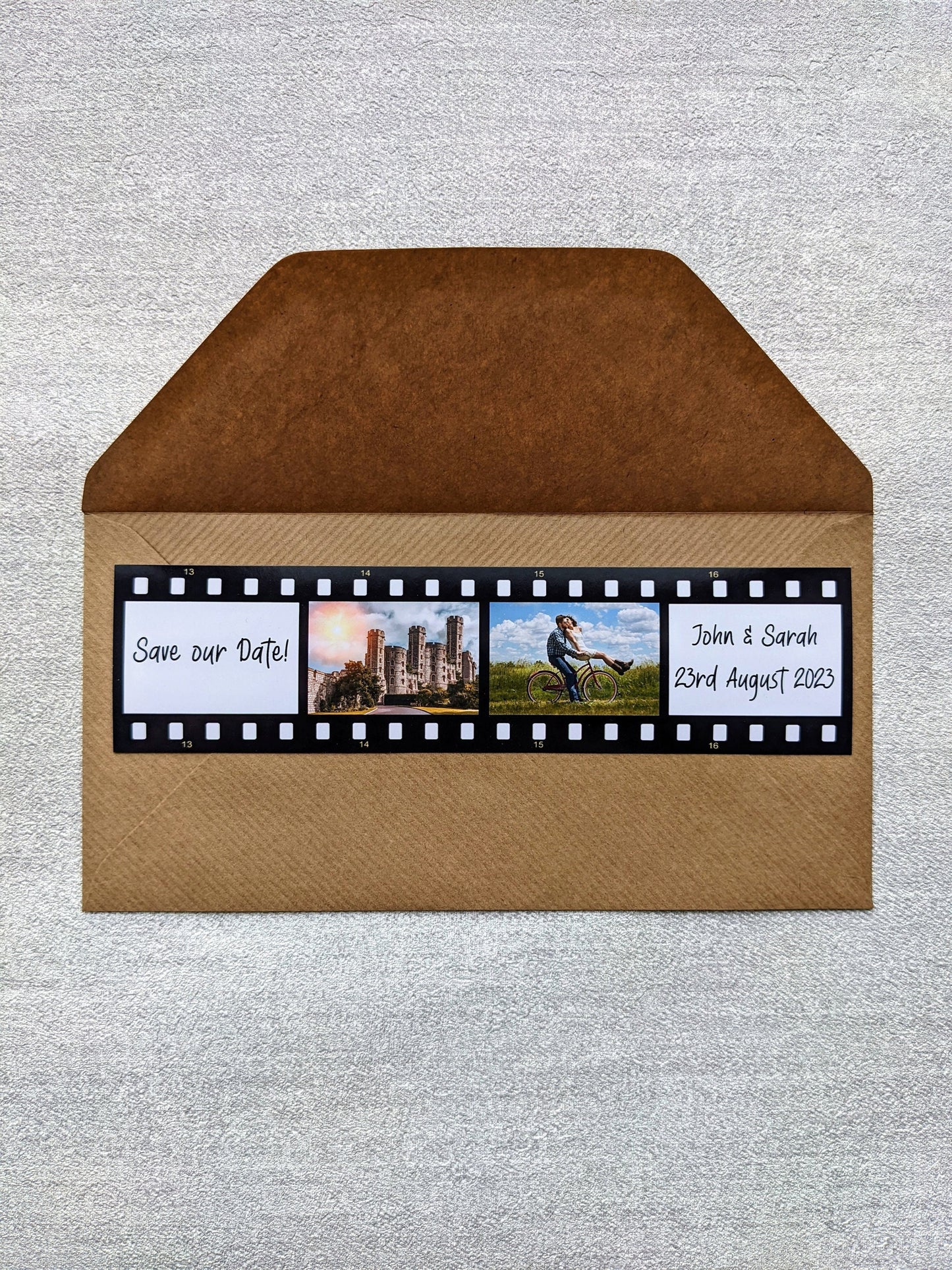 Personalised Movie Strip Magnet – Custom Photo Save the Date,