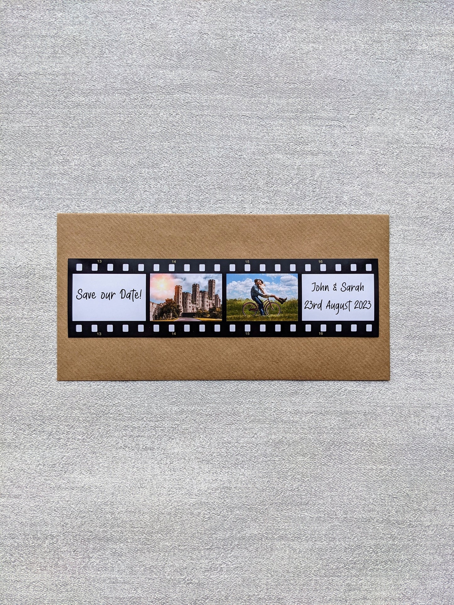Personalised Movie Strip Magnet – Custom Photo Save the Date,