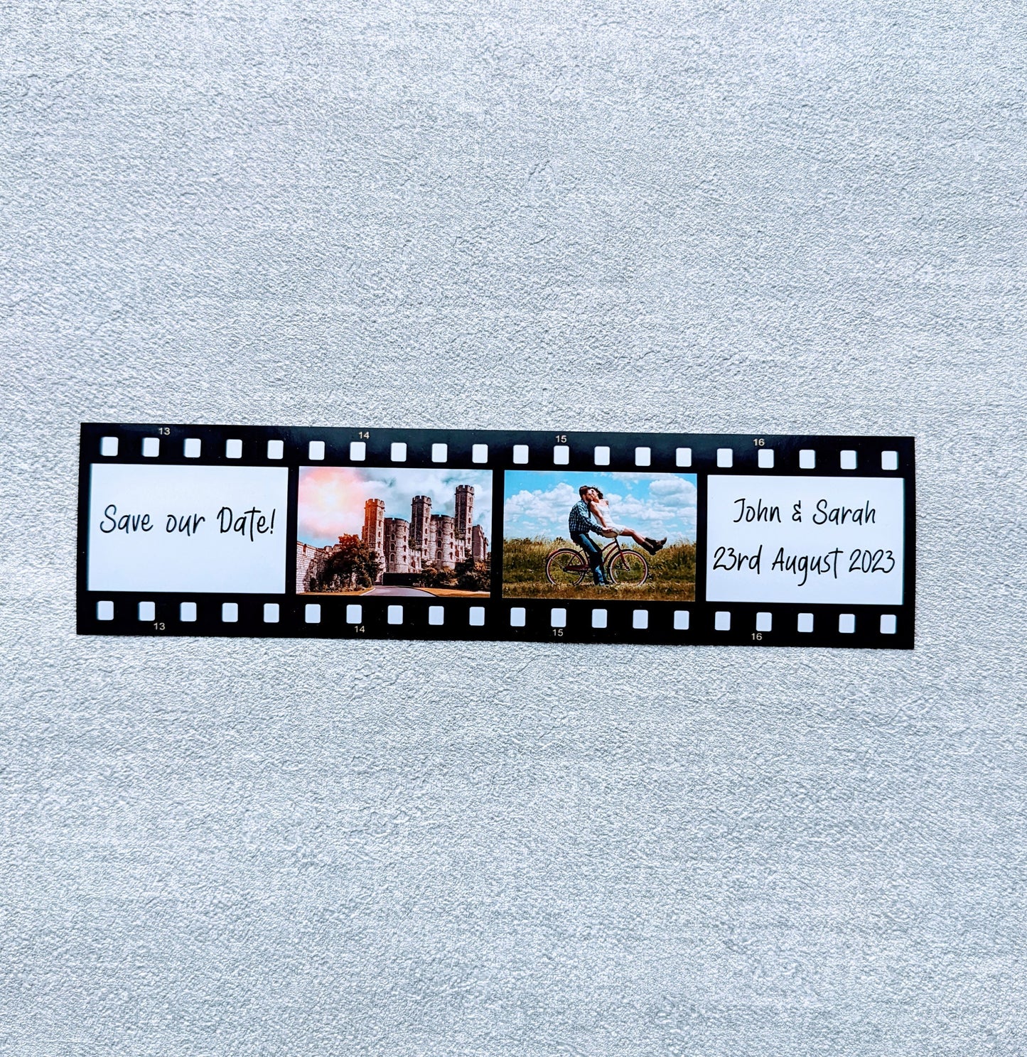 Personalised Movie Strip Magnet – Custom Photo Save the Date,