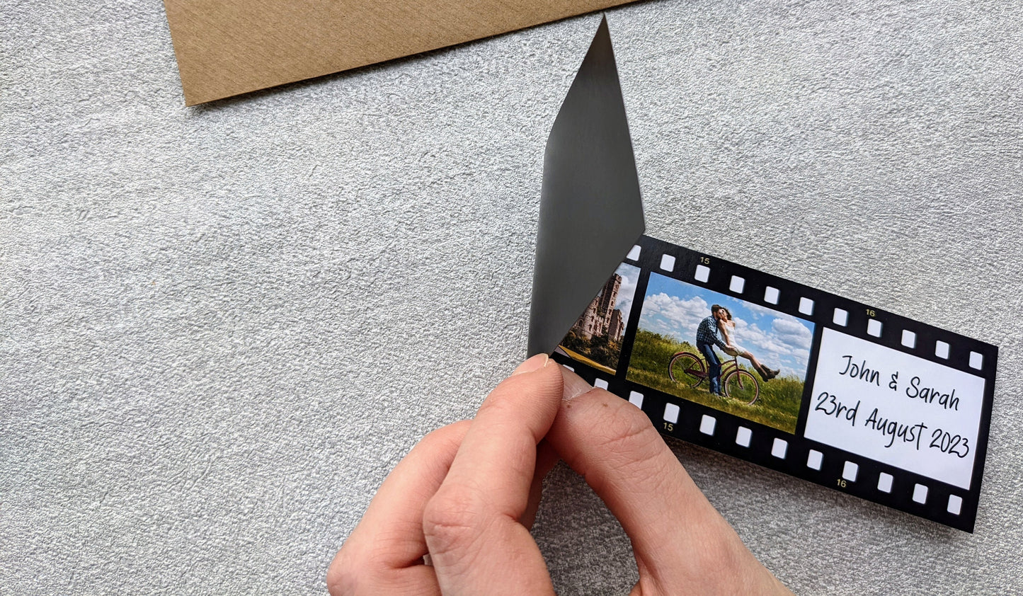 Personalised Movie Strip Magnet – Custom Photo Save the Date,