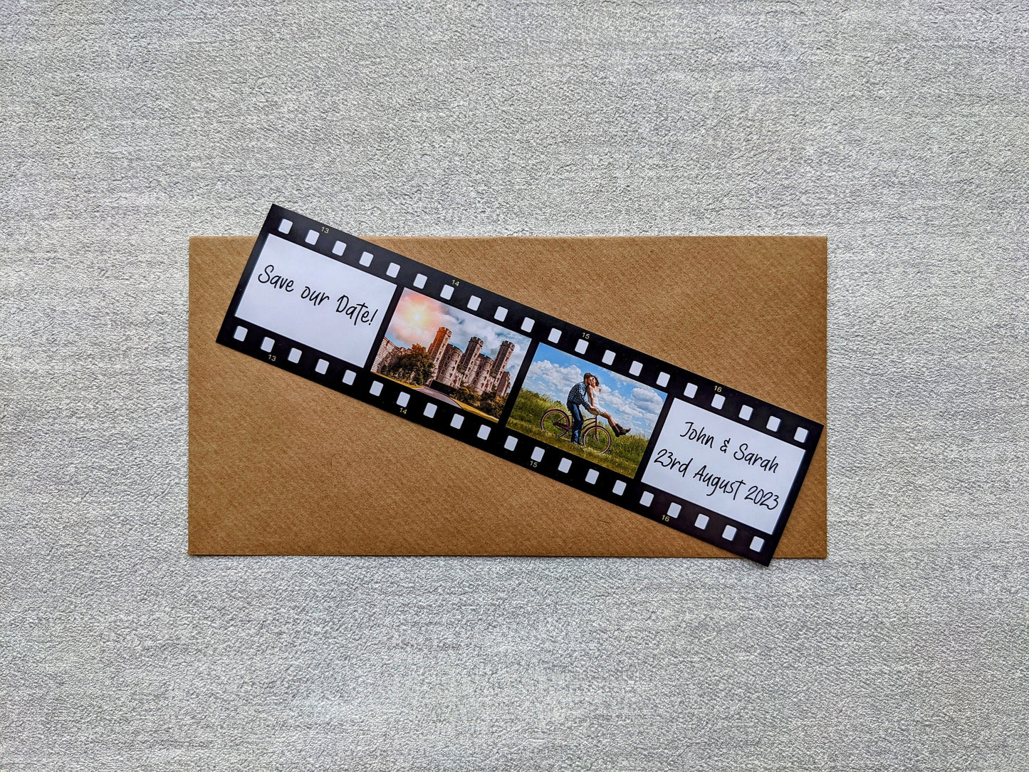 Personalised Movie Strip Magnet – Custom Photo Save the Date,