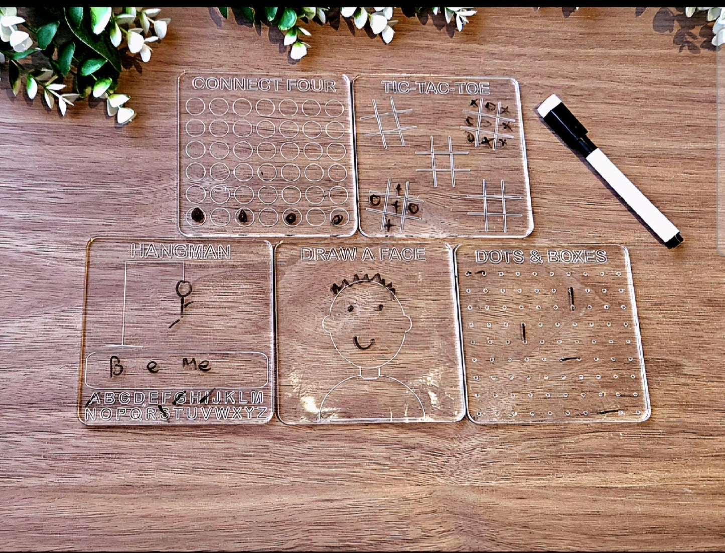 Dry-Erase Travel Games for Kids – Reusable Educational Gift, Homeschool Activity, Road Trip Fun