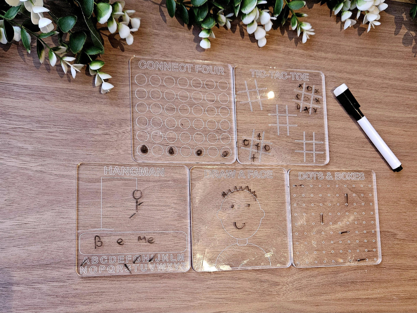 Dry-Erase Travel Games for Kids – Reusable Educational Gift, Homeschool Activity, Road Trip Fun