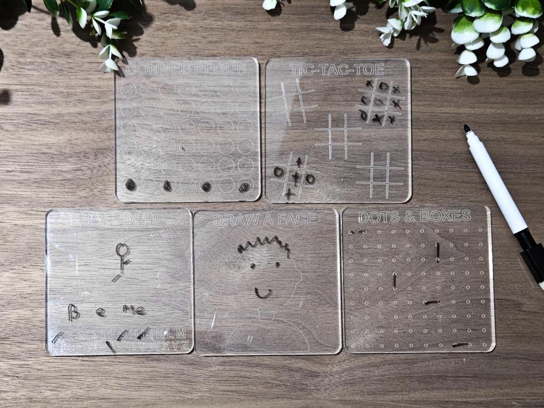 Dry-Erase Travel Games for Kids – Reusable Educational Gift, Homeschool Activity, Road Trip Fun