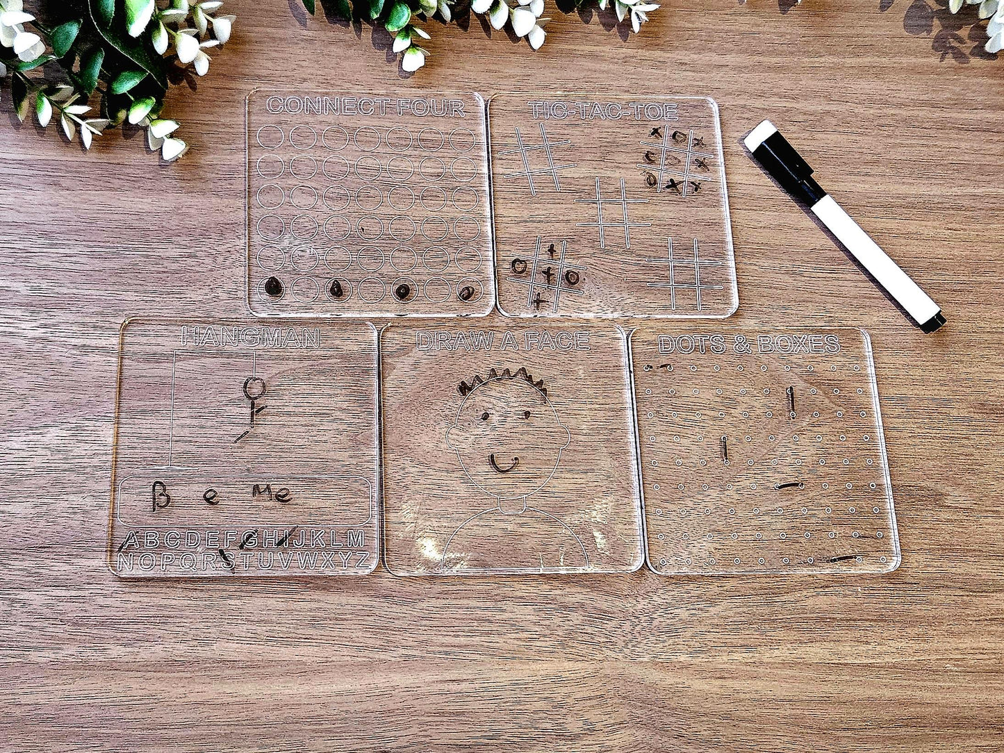 Dry-Erase Travel Games for Kids – Reusable Educational Gift, Homeschool Activity, Road Trip Fun