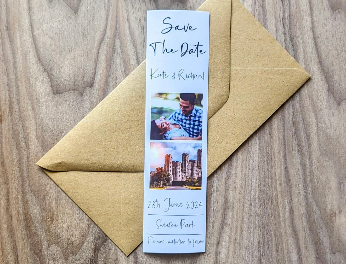Personalised Save the Date Magnets – Custom Wedding Announcement with Envelopes
