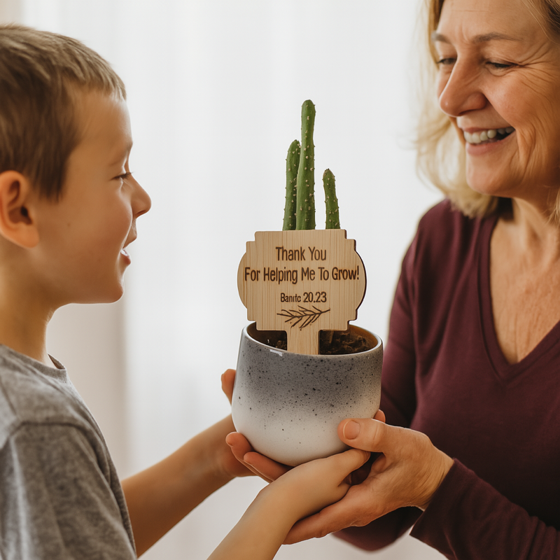 Personalised Plant Stake – Thank You for Helping Me to Grow Gift