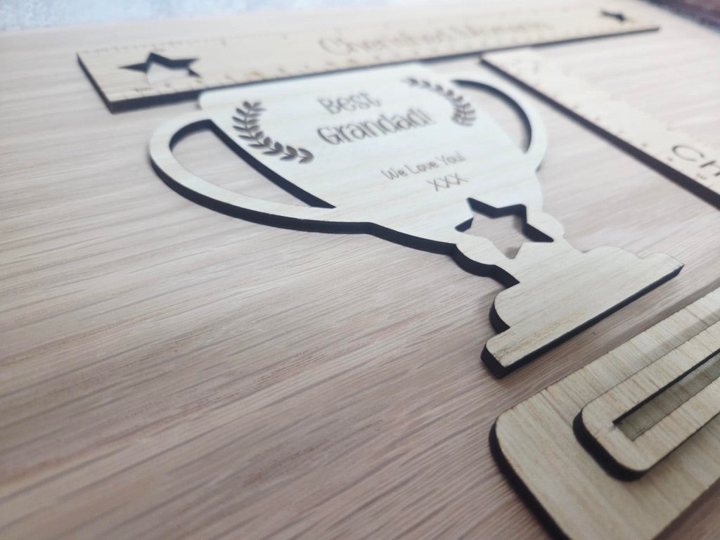 Personalised Wooden Teacher Trophy – Thank You Gift from Child or Class