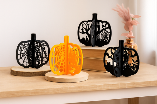 3D Standing Pumpkin Decor – Halloween Autumn Shelf Decoration