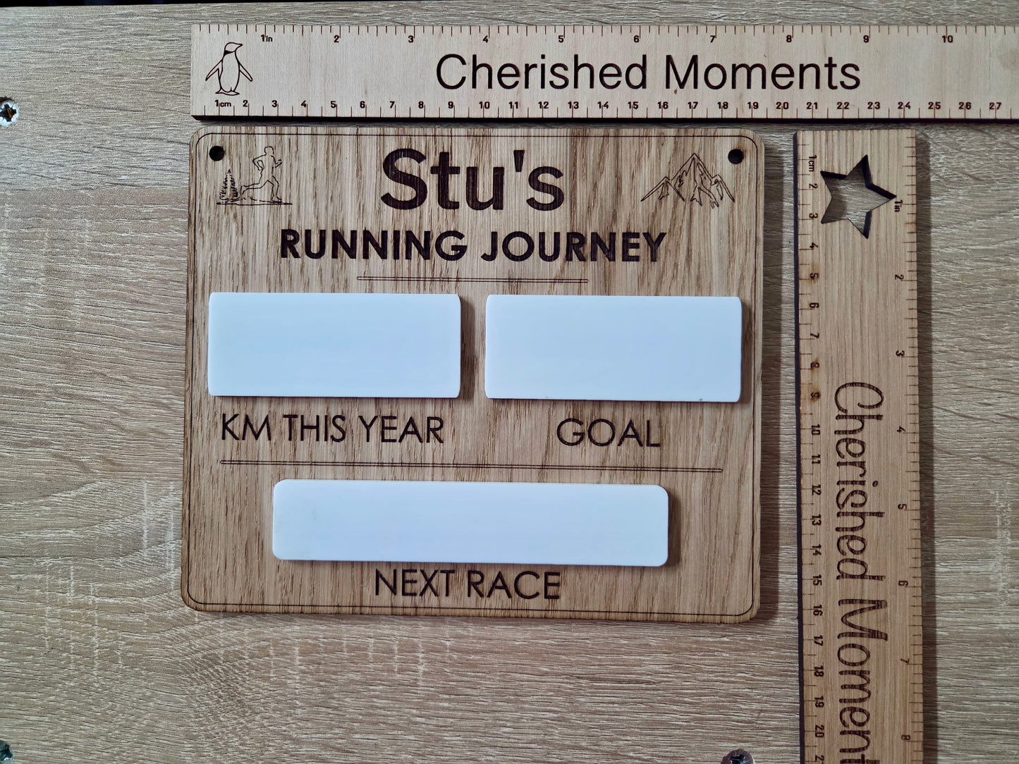 Personalised Running Journey Board, Dry Wipe Running Tracker, Miles or KM Goal Board, Runner Gift, Marathon & Parkrun Motivation