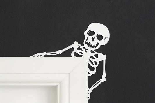 Skeleton Door Corner Halloween Decoration