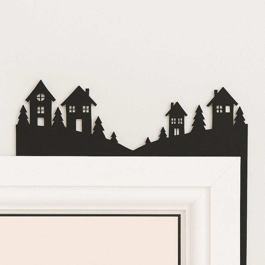 Wooden Winter Shelf Decorations – Rustic Woodland, Reindeer, and Village Christmas Mantel Décor