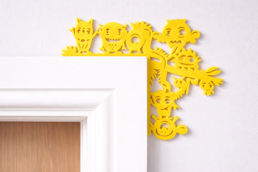 Monster Door Corner Decoration – Kids Room Acrylic Monster Decor