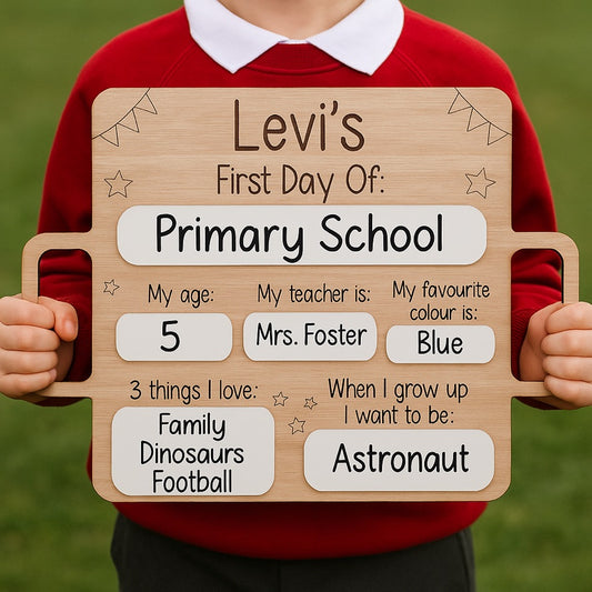 Personalised Back to School Board – Reusable First Day of School Sign